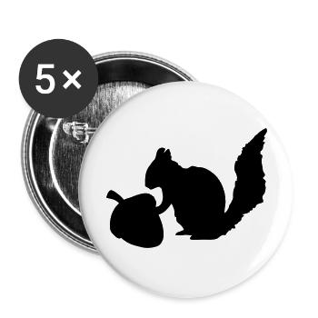 Squirrel Nut - Buttons large 2.2''/56 mm (5-pack) - white - Front