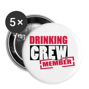 crew - Buttons groß 56 mm (5er Pack) - Weiß - Vorne