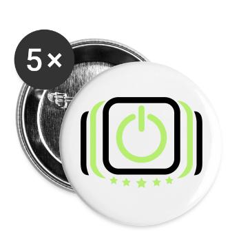 Power on off on off switch - Buttons large 2.2''/56 mm (5-pack) - white - Front