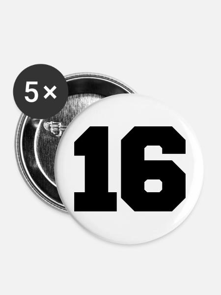 16 - Buttons groß 56 mm (5er Pack) - Weiß