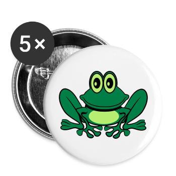 Sweet funny frog - Buttons large 2.2''/56 mm (5-pack) - white - Front