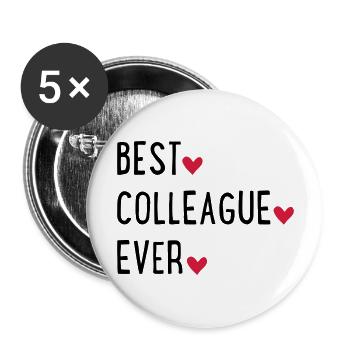 Best colleague - Buttons large 2.2''/56 mm (5-pack) - white - Front