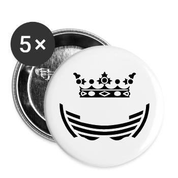 Symbolwappen der Stadt Helsinki Finnland - Buttons groß 56 mm (5er Pack) - Weiß - Vorne