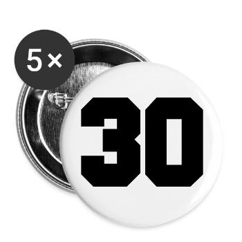 30 - Buttons groß 56 mm (5er Pack) - Weiß - Vorne
