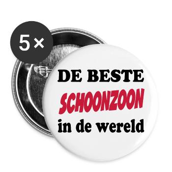 De beste schoonzoon in de wereld - Buttons large 2.2''/56 mm (5-pack) - white - Front
