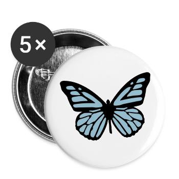 butterfly - Buttons large 2.2''/56 mm (5-pack) - white - Front