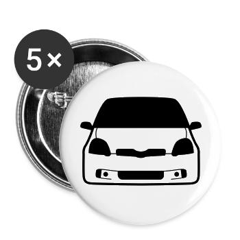 JDM Car eyes TS | T-shirts JDM - Buttons large 2.2''/56 mm (5-pack) - white - Front