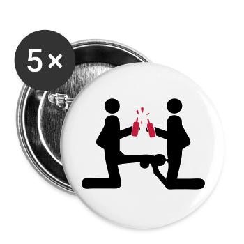 liebe paar fick 1 - Lot de 5 grands badges (56 mm) - blanc - Devant