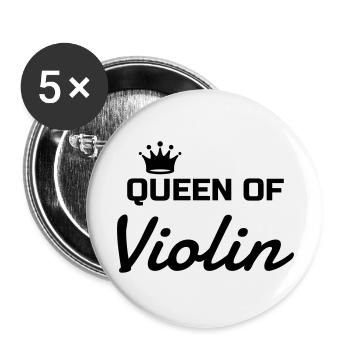 violon violoniste Musique Musicien Concert - Lot de 5 grands badges (56 mm) - blanc - Devant