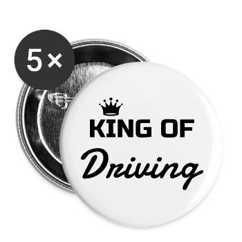 Fahrer Fahren Sport Auto Spieler - Buttons groß 56 mm (5er Pack) - Weiß - Vorne
