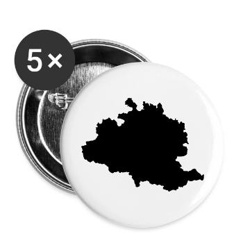 Ariège carte Ariégeoise - Lot de 5 grands badges (56 mm) - blanc - Devant