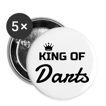 Darts Ziel Sport Sportler Spieler - Buttons groß 56 mm (5er Pack) - Weiß - Vorne
