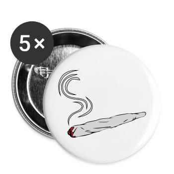 Kiffen joint design - Buttons large 2.2''/56 mm (5-pack) - white - Front