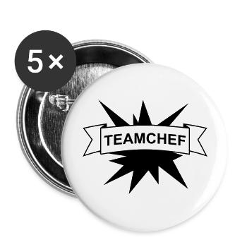 Team Teamchef - Buttons groß 56 mm (5er Pack) - Weiß - Vorne