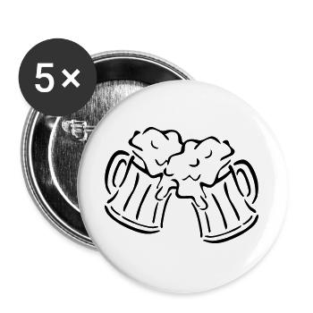 bierkrug junggesellenabschied vatertag - Buttons groß 56 mm (5er Pack) - Weiß - Vorne