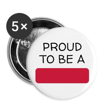 A Personnaliser / Custom / Customiser / Customize - Lot de 5 grands badges (56 mm) - blanc - Devant
