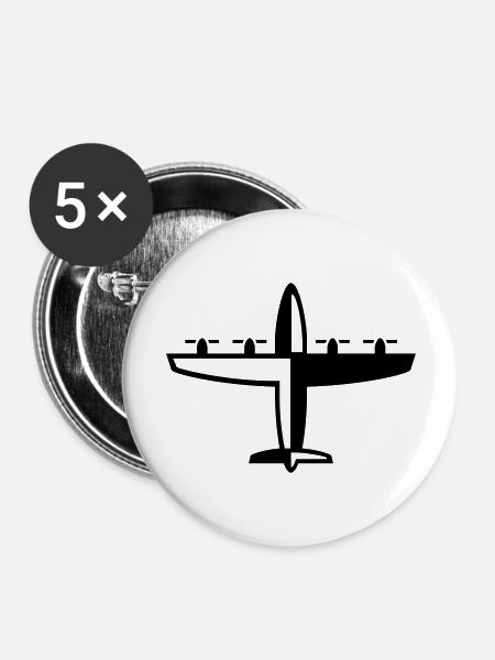 plane - Buttons large 2.2''/56 mm (5-pack) - white