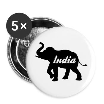 india - Buttons large 2.2''/56 mm (5-pack) - white - Front