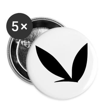 Sexy bunny ears - Buttons large 2.2''/56 mm (5-pack) - white - Front