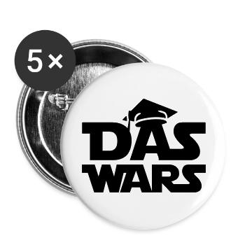 abi das wars - Buttons groß 56 mm (5er Pack) - Weiß - Vorne