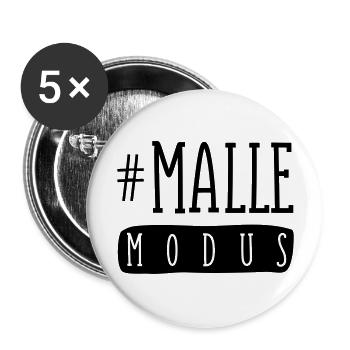 malle modus design - Buttons groß 56 mm (5er Pack) - Weiß - Vorne