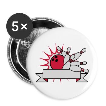 banner text feld schreiben name leere fläche bowli - Buttons groß 56 mm (5er Pack) - Weiß - Vorne