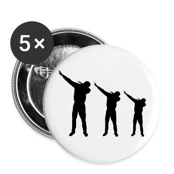 dabbing design - Buttons groß 56 mm (5er Pack) - Weiß - Vorne