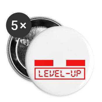 une geek ne vieillit pas elle level up - Buttons groß 56 mm (5er Pack) - Weiß - Vorne