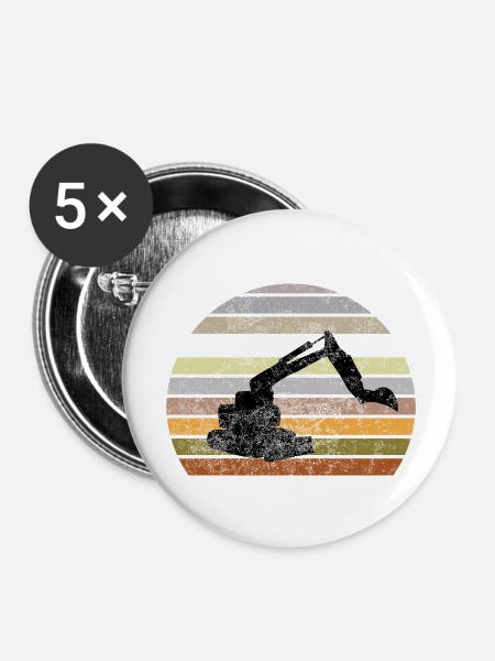 bagger shirt - Buttons groß 56 mm (5er Pack) - Weiß