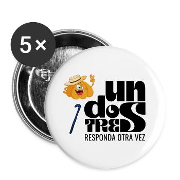 Un deux trois, répondez encore - Lot de 5 grands badges (56 mm) - blanc - Devant