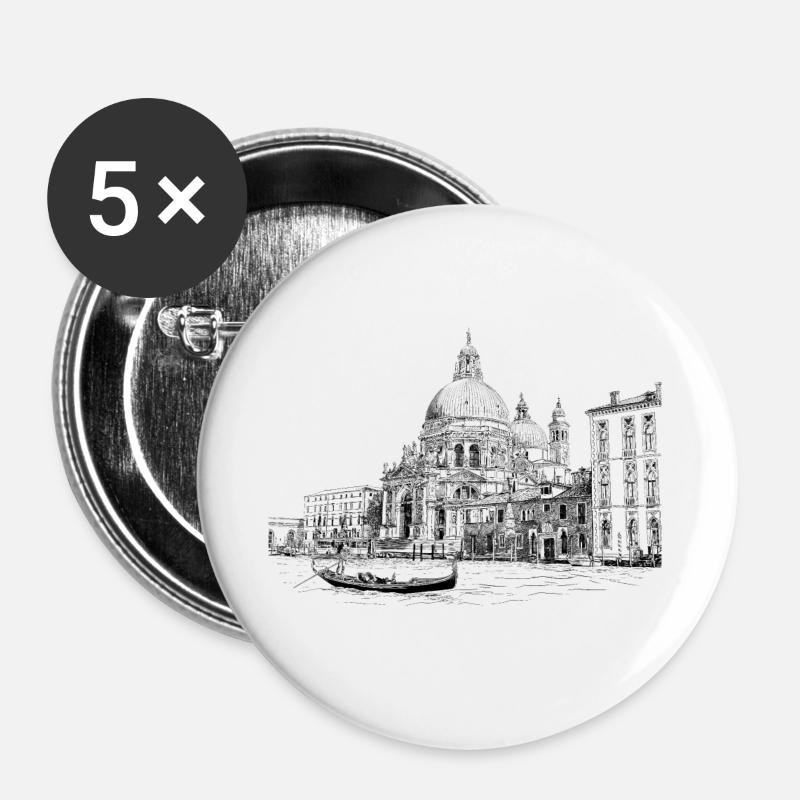 Venice - Buttons large 2.2''/56 mm (5-pack) - white