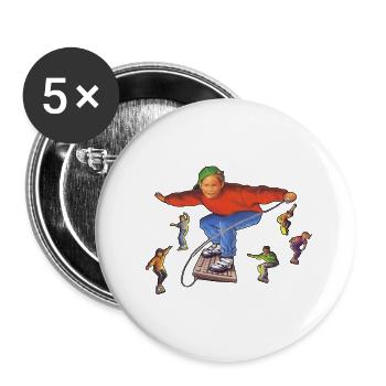 Im Internet surfen - Buttons groß 56 mm (5er Pack) - Weiß - Vorne