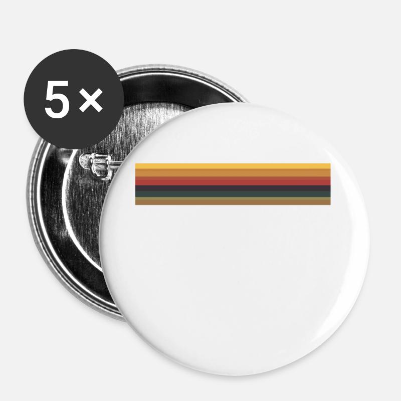Thirteenth Doctor Stripes - Buttons large 2.2''/56 mm (5-pack) - white