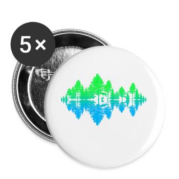 Klang der Natur (Frühling) - Buttons groß 56 mm (5er Pack) - Weiß - Vorne