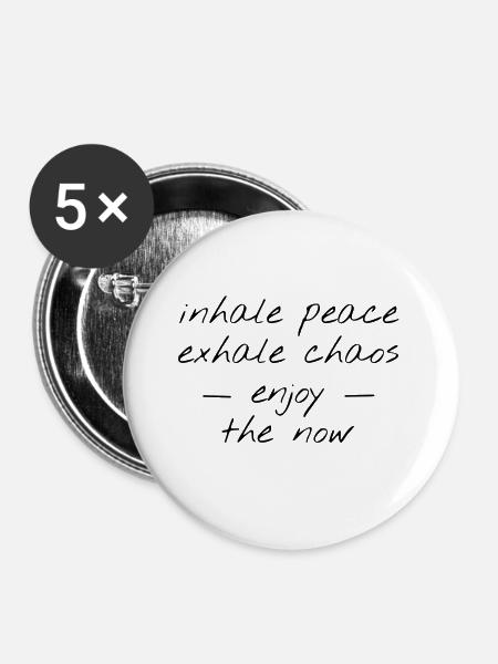 Yoga - Buttons groß 56 mm (5er Pack) - Weiß