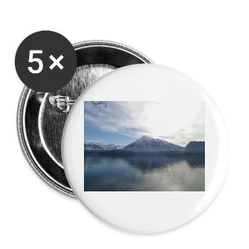 Thunersee mit Niesen - Buttons groß 56 mm (5er Pack) - Weiß - Vorne