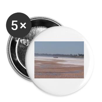 Home déco nature inspiation - Lot de 5 grands badges (56 mm) - blanc - Devant