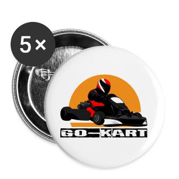 Go kart - Buttons large 2.2''/56 mm (5-pack) - white - Front