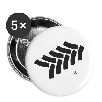 (k)eine Spur vom Chief (R) Schwarz - Buttons groß 56 mm (5er Pack) - Weiß - Vorne