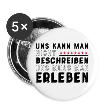 Freunde für immer - Buttons groß 56 mm (5er Pack) - Weiß - Vorne