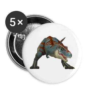 T-rex - Buttons large 2.2''/56 mm (5-pack) - white - Front