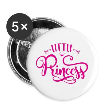 Little Princess - Buttons groß 56 mm (5er Pack) - Weiß - Vorne