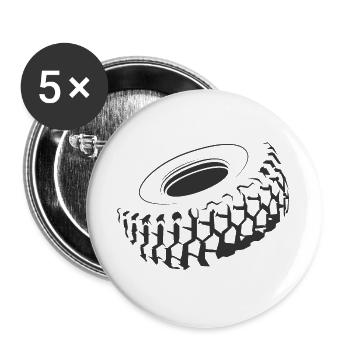 Tire Tires Crew Team Company Tractor Tractor - Buttons large 2.2''/56 mm (5-pack) - white - Front