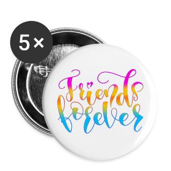 Meilleurs ami - Lot de 5 grands badges (56 mm) - blanc - Devant