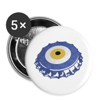 Kronkorken Nazar - Buttons groß 56 mm (5er Pack) - Weiß - Vorne