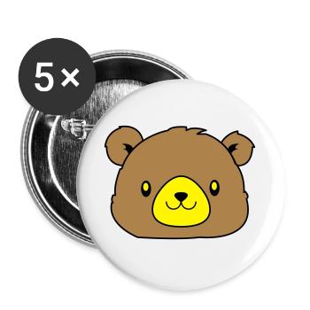 bär - Lot de 5 grands badges (56 mm) - blanc - Devant
