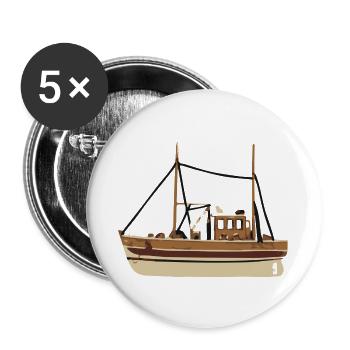 Kutter - Lot de 5 grands badges (56 mm) - blanc - Devant