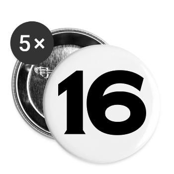 16 - Buttons groß 56 mm (5er Pack) - Weiß - Vorne