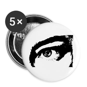 Eye/Auge - Buttons groß 56 mm (5er Pack) - Weiß - Vorne