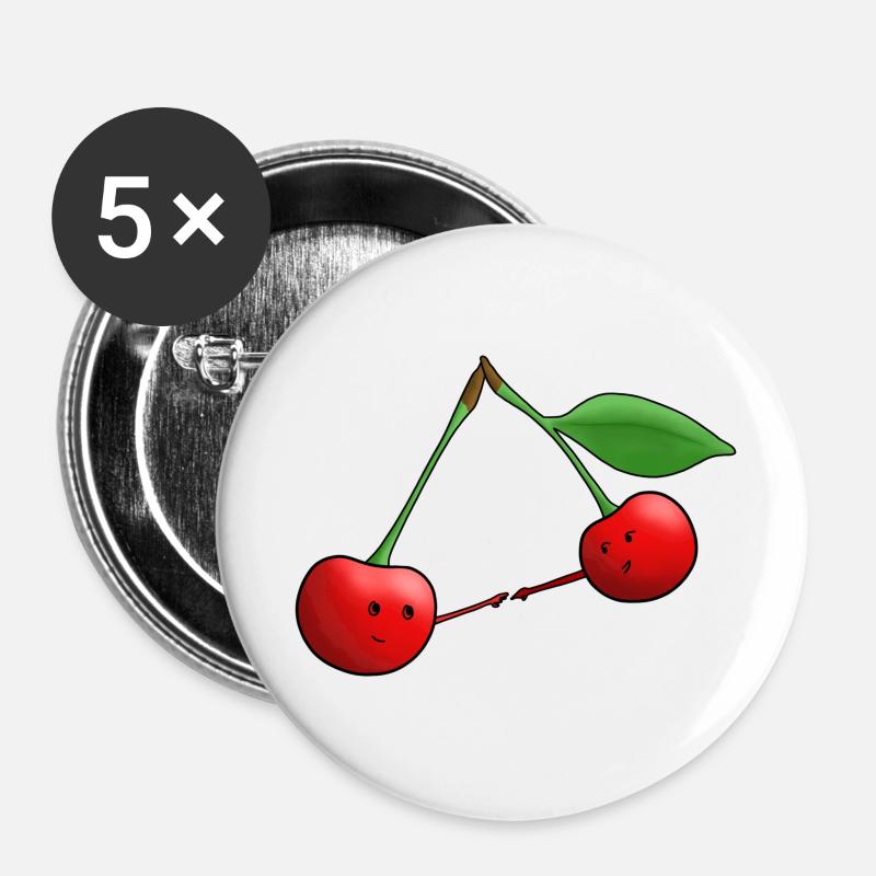 Sweet cherries - Buttons large 2.2''/56 mm (5-pack) - white